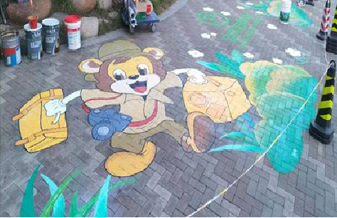 扶风夏季画地面彩绘会遇到的问题