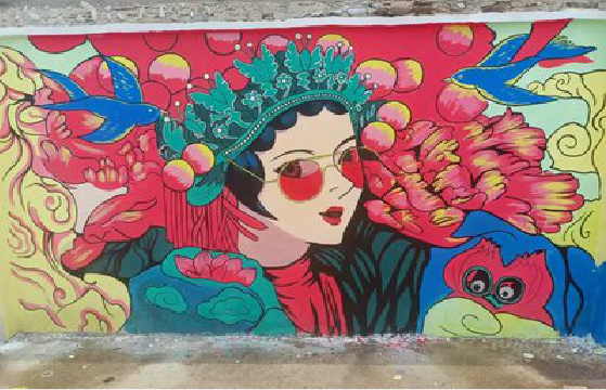 扶风墙体彩绘-网红墙