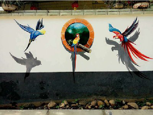 扶风视觉错位-3D墙绘设计