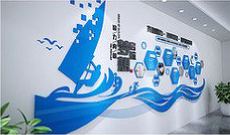 扶风海浪主题文化墙如何设计？