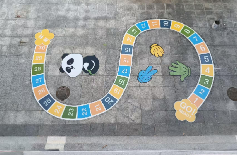 扶风地面游戏彩绘