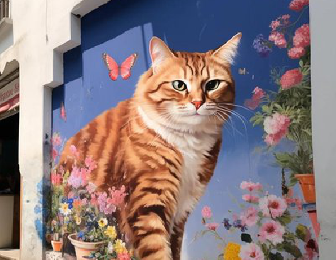 扶风自己绘制有个性的手绘墙