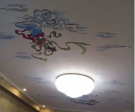 扶风如何快速绘制天花板上的手绘墙？