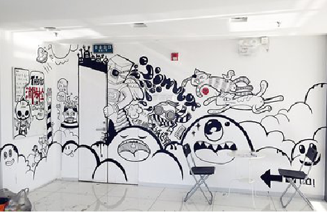 扶风手绘墙并非传统涂鸦。